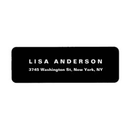 Elegant Svartvit blankt Kreativ Modern Returadress Etikett