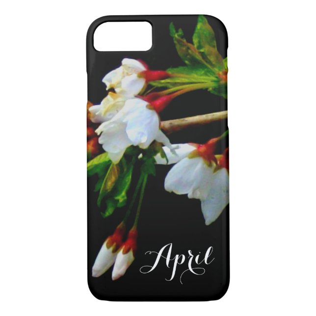 Elegant Svartvit blommar vit Blommar Case-Mate iPhone Skal (Baksida)