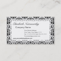 Elegant svartvit Calligraphic damast