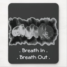 Elegant svartvit färgsfärgning för orkidé musmatta