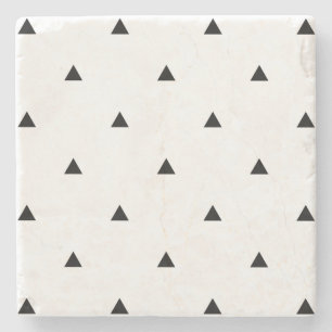 Elegant svartvit geometrisk mönster  trianglar stenunderlägg