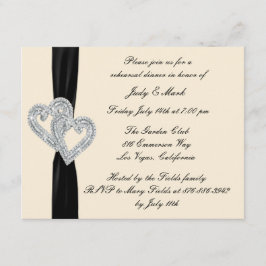 Elegant Svartvit - inbjudan till repetitionsmiddag