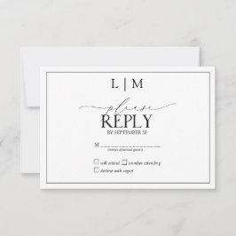 Elegant Svartvit kalligrafi Monogram OSA