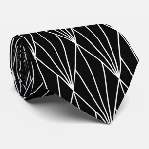 elegant svartvit konst Deco mönster Slips