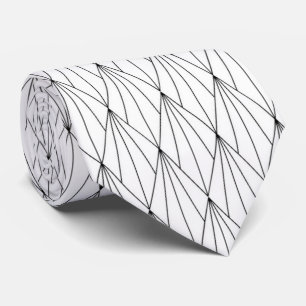 elegant svartvit konst Deco mönster Slips