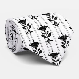 elegant svartvit konst Deco mönster Slips