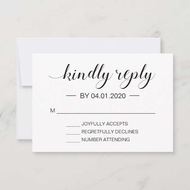 Elegant Svartvit, modern, minimalistisk OSA (Framsida)