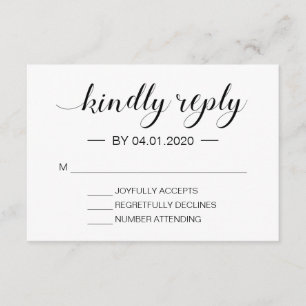 Elegant Svartvit, modern, minimalistisk OSA Kort
