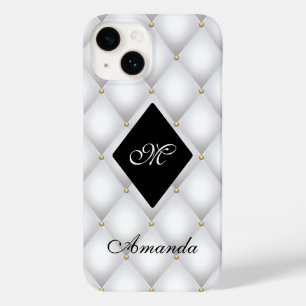 Elegant Svartvit monogram tuftad