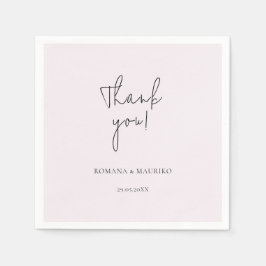 Elegant, svartvit och Lilac-minimalistisk Pappersservett