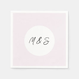 Elegant, svartvit och Lilac-minimalistisk Pappersservett