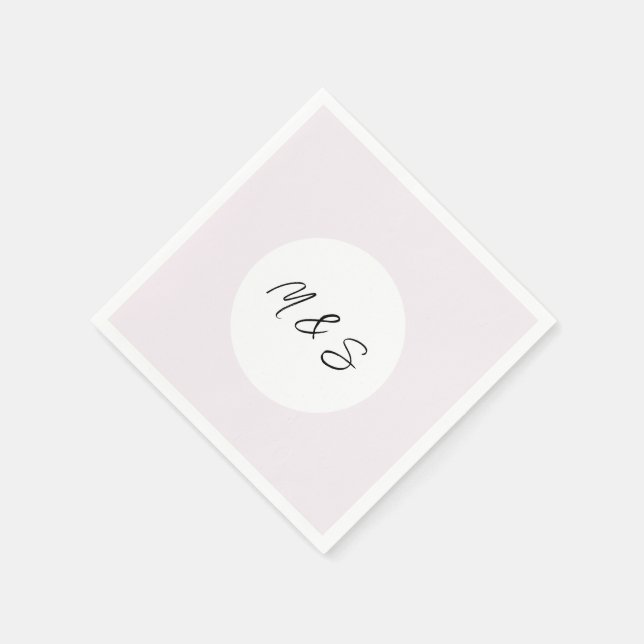 Elegant, svartvit och Lilac-minimalistisk Pappersservett (Hörn)