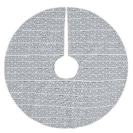 Elegant svartvit trekantig geometrisk mönster julgransmatta borstad polyester