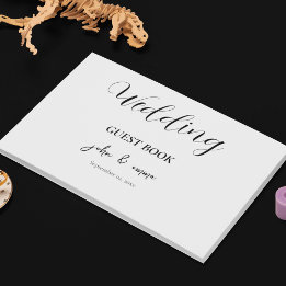 Elegant Svartvitt Bröllop tema Gästböcker