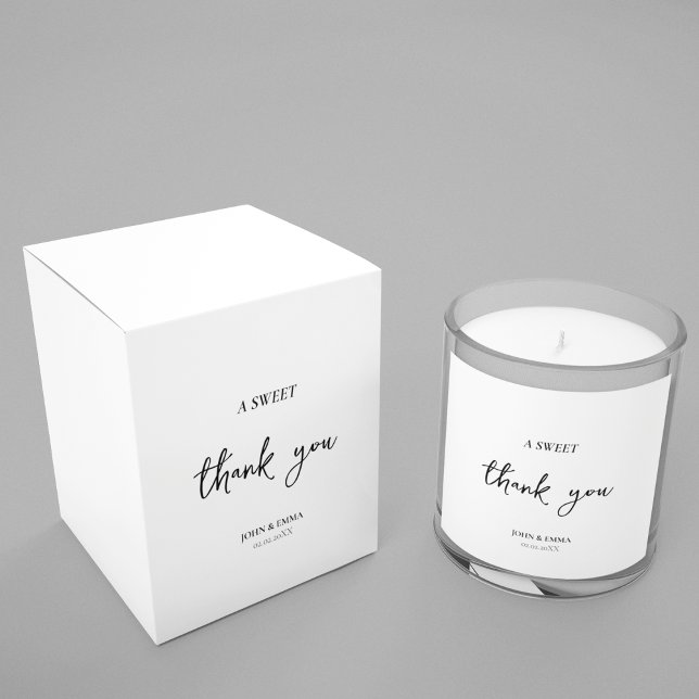 Elegant Svartvitt Bröllop tema Presentaskar (Thank a guests with a simple return gift along with a note)