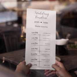 Elegant Svartvitt Bröllop tema Program