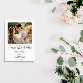 Elegant Svartvitt foto Spara datum Spara Datumet