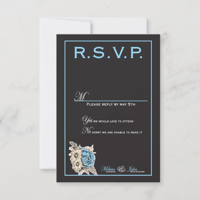 Elegant Svartvitt med ljusblå detaljer (Framsida)