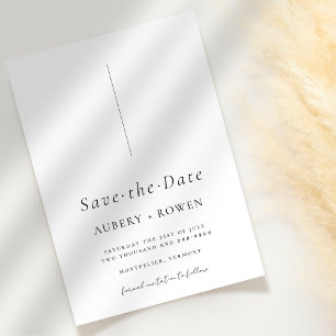 Elegant Svartvitt minimalistiskt, enkelt foto Spara Datumet