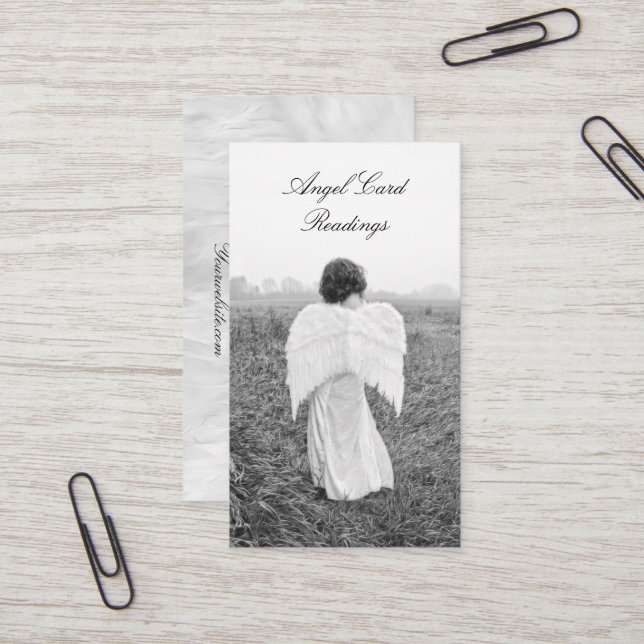 Elegant, svartvitt och vitt gelkort visitkort (Fram/Back In Situ)