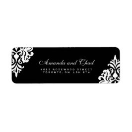 Elegant Svartvitt-Returetiketter Returadress Etikett