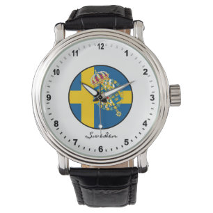 Elegant Sverige Watch & svensk Flagga Armbandsur