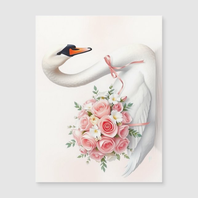 Elegant Swan with Roses (Framsida)