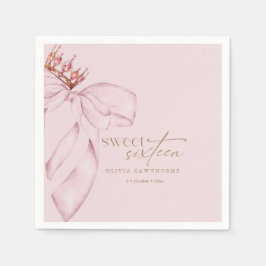 Elegant Sweet 16 Blush Pink Birthday  Pappersservett
