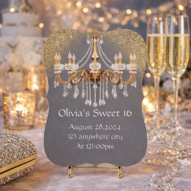 ELEGANT SWEET 16 FÖDELSEDAGSINBJUDAN INBJUDNINGAR (Skapare uppladdad)