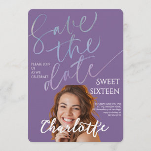 Elegant Sweet 16 Rädda datumet Födelsedag Inbjudningar