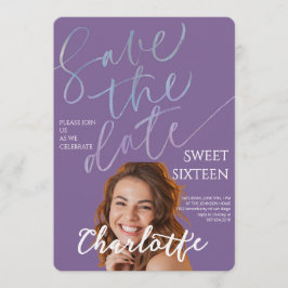 Elegant Sweet 16 Save the Date Birthday Inbjudningar