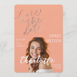 Elegant Sweet 16 Save the Date Birthday Inbjudningar