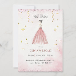 Elegant Sweet sixteen Birthday Inbjudningar