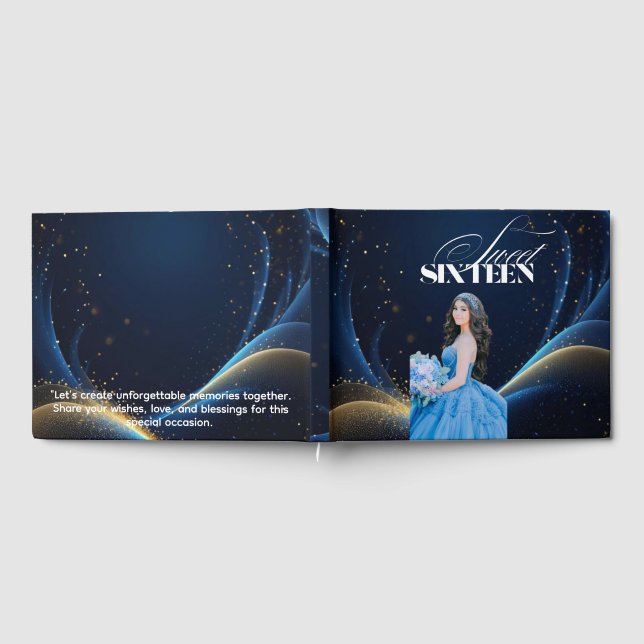 Elegant Sweet sixteen - Personlig Födelsedagsmat Gästböcker (Full)