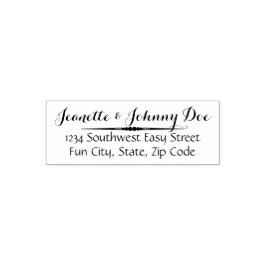 Elegant Swirl Personligt bröllp eller Adress Frimä Självfärgande Stämpel