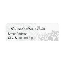 Elegant Swirl-returetiketter - Silver Returadress Etikett