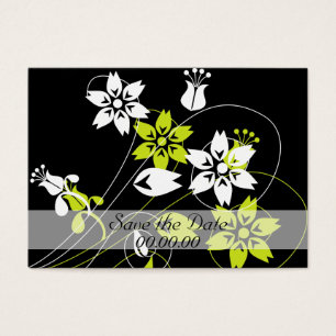 Elegant Swirls and Flowers Visitkort