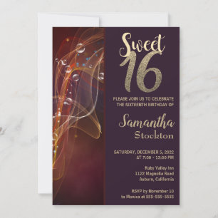 Elegant Swirls Birthday-inbjudan Inbjudningar
