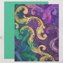 Elegant Swirls och Flourishes Scrapbook Papper