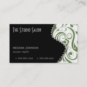 Elegant Swirly Swirl Business Card-mall Visitkort