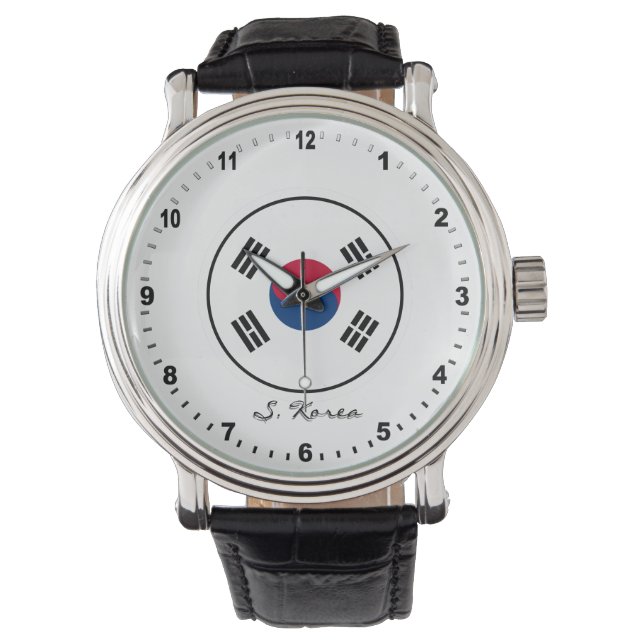 Elegant Sydkorea Watch & Koreas Flagga / Söul Armbandsur (Framsida)