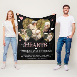 Elegant Sympathy Quote Heart Photos Memorial Fleecefilt
