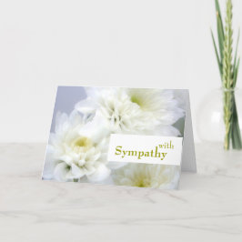 Elegant Sympathy White Flowers Card Kort