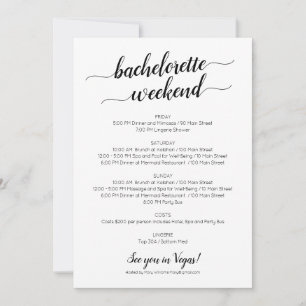 Elegant Systerfest Weekend Program Inbjudan