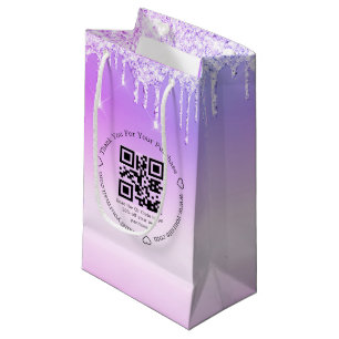 elegant tack affärs qr-kod rosa droppande