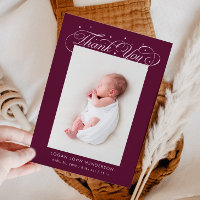 Elegant Tack Calligraphy Cranberry Birth