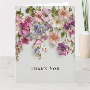 Elegant "Tack" design med hängande blommor Tack Kort