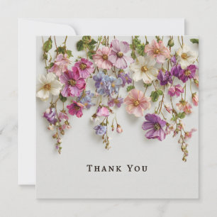 Elegant "Tack" design med hängande blommor Tack Kort