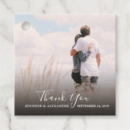 Elegant Tack för bröllop-fotot Gåvor Etiketter