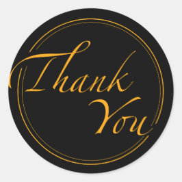 Elegant Tack för din typografi för små företag Runt Klistermärke
